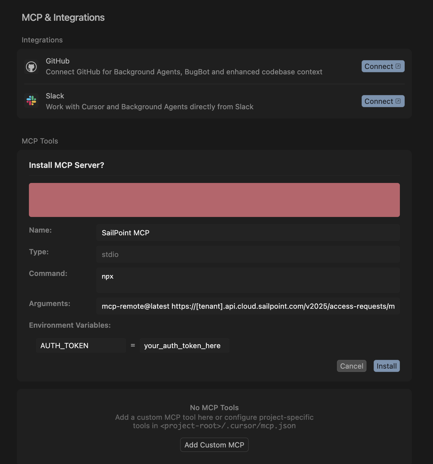 cursor install